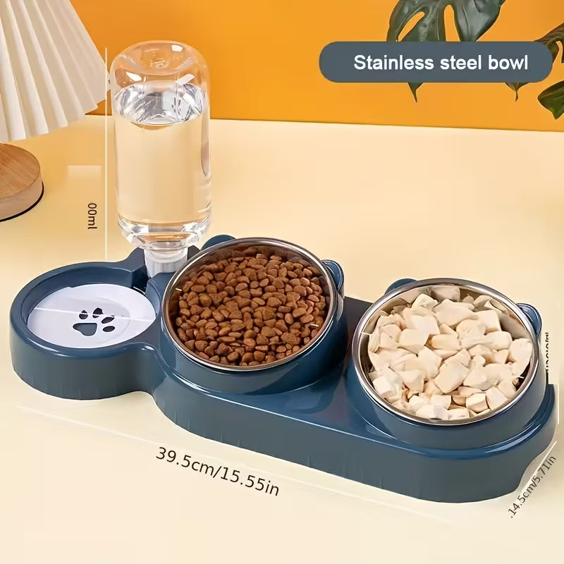 Automatic 3-in-1 Pet Feeder & Water Station
