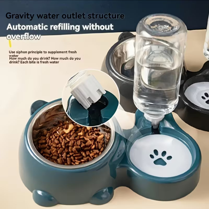 Automatic 3-in-1 Pet Feeder & Water Station