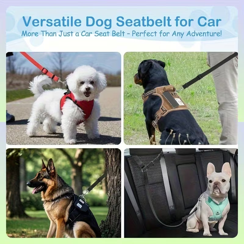 Adjustable Headrest Pet Car Seat Belt