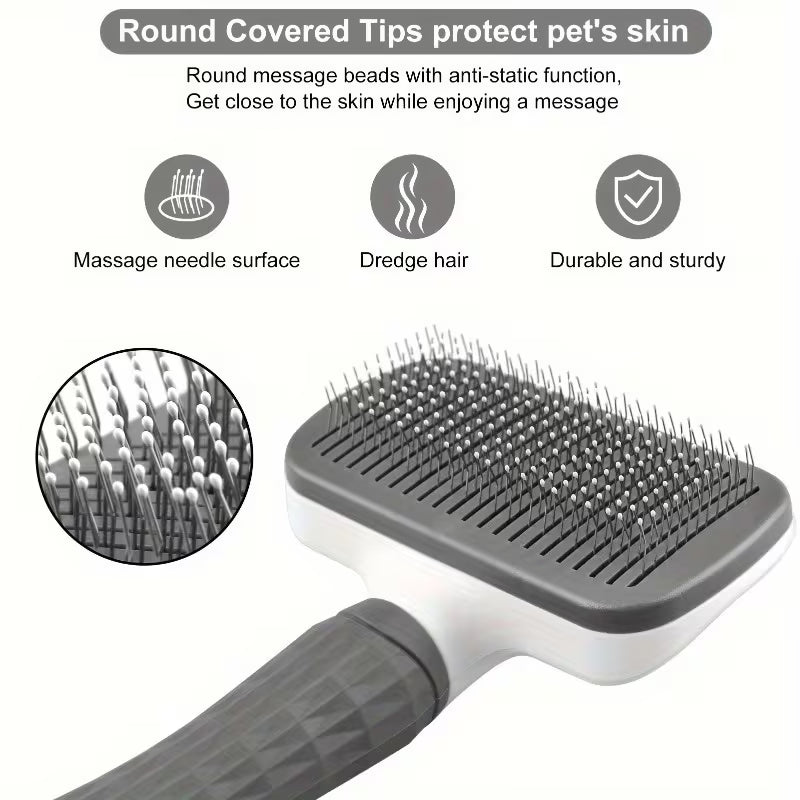 Self-Cleaning Pet Slicker Brush